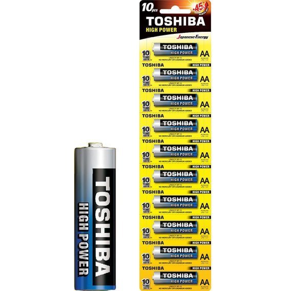 Bateria AA TOSHIBA High Power 10szt 1.5V Alkaliczna LR6/10/100 BL