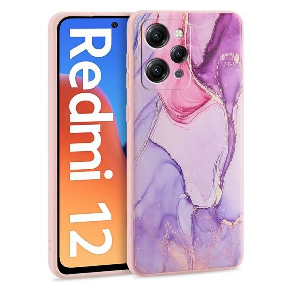 Etui XIAOMI REDMI 12 Tech-Protect Mood Marble fioletowe