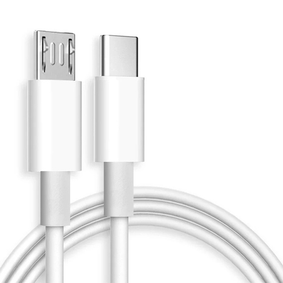 Kabel 1m USB-C - micro USB biały