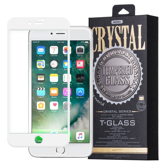 Tempered glass + case  Remax 2IN1 Iphone X SET Case + glass GL-08 white