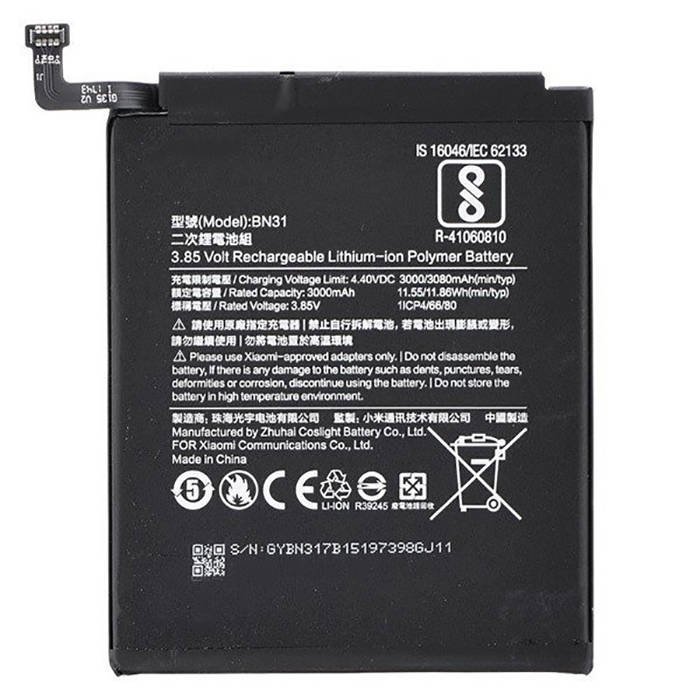 Battery XIAOMI REDMI NOTE 5 5A 3080mAh BN31 All GSM Accessories