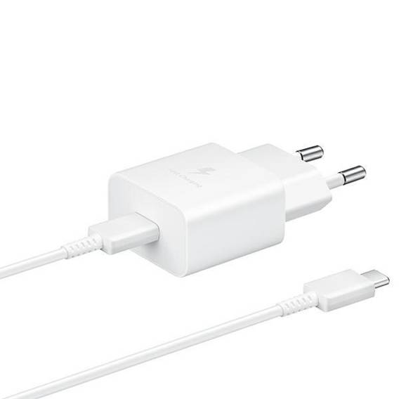 15W Fast Charge USB-C - USB-C Wall Charger + USB-C - USB-C Cable Samsung EP-T1510XW white