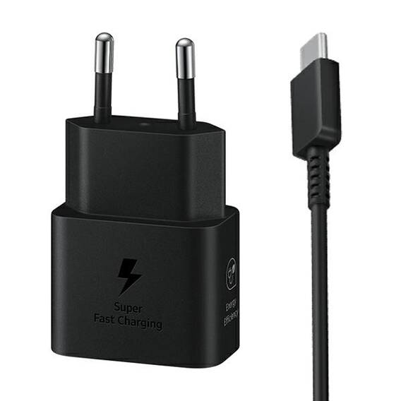 25W USB-C Fast Charge Wall Charger + USB-C - USB-C Cable Samsung EP-T2510XB black