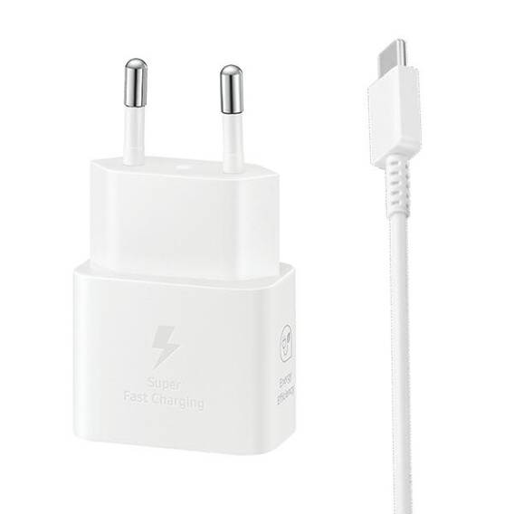 25W USB-C Fast Charge Wall Charger + USB-C - USB-C Cable Samsung EP-T2510XW white