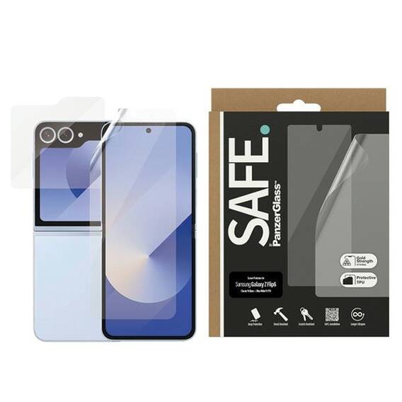 2in1 Set SAMSUNG GALAXY Z FLIP 6 SAFE by PanzerGlass Bundle 2in1 Screen Protector Ultra Wide-Fit + TPU Classic Fit (SAFE95868)