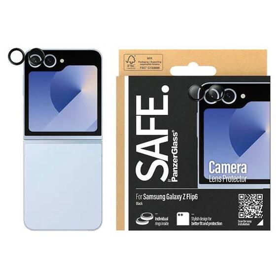 2in1 Set SAMSUNG GALAXY Z FLIP 6 SAFE by PanzerGlass Bundle 2in1 Screen Protector Ultra Wide-Fit + TPU Classic Fit (SAFE95870) black