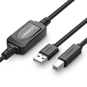 Active Printer Cable USB 2.0 A-B UGREEN US122, 10m (black)