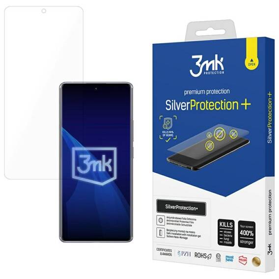 Antimicrobial film XIAOMI REDMI NOTE 14 PRO Montowana na mokro 3MK SilverProtect+