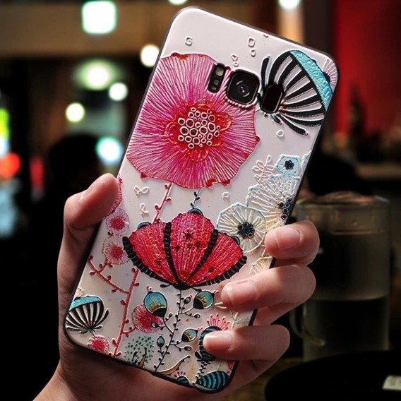 Art 3D case SAMSUNG GALAXY A9 2018 flower2