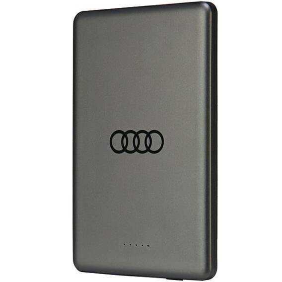 Audi Induction Powerbank 15W 5000mAh gray/gray Big Logo MagSafe AU-MWPB5000-GT/D1-GY