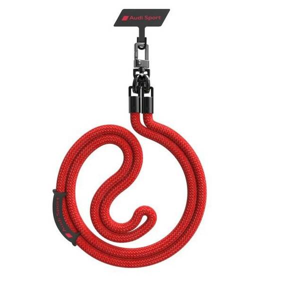 Audi universal phone lanyard 120cm 10mm crossbody red/red AUS-CBL10-RSQ/D1-RD