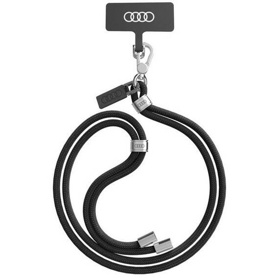 Audi universal phone lanyard 120cm 6mm crossbody black/black AU-CBL6-R8/D1-BK