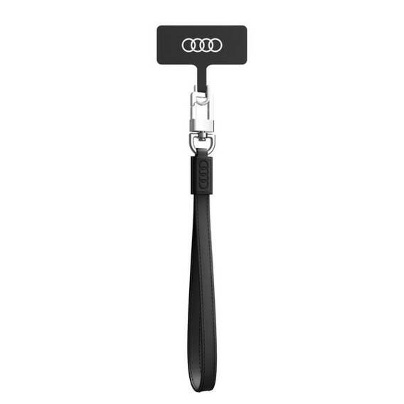 Audi universal phone lanyard 28cm 10mm Leather black/black AU-HSLSL-GT/D1-BK