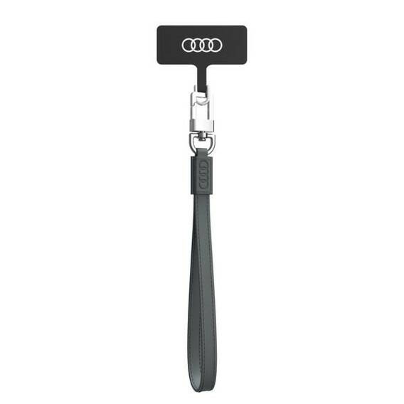 Audi universal phone lanyard 28cm 10mm Leather gray/gray AU-HSLSL-GT/D1-GY