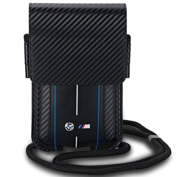 Bag BMW Wallet Bag Carbon Blue Stripes (BMPSP15XMSCAKL) black