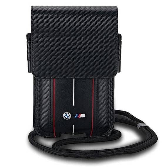 Bag BMW Wallet Bag Carbon Red Stripes (BMPSP15XMSCAKR) black