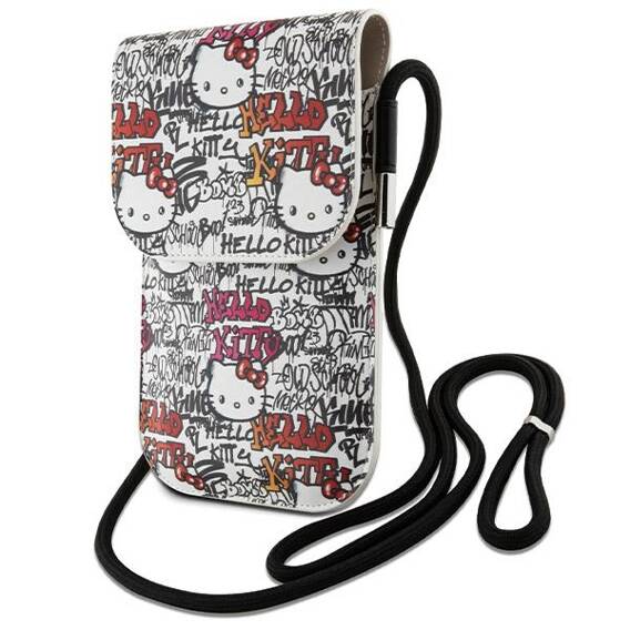 Bag Hello Kitty Leather Tags Graffiti Cord (HKOWBHDGPTE) beige