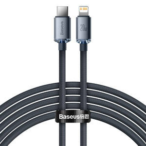 Baseus Crystal Shine cable USB-C to Lightning, 20W, PD, 2m (black)