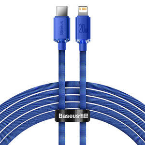 Baseus Crystal Shine cable USB-C to Lightning, 20W, PD, 2m (blue)