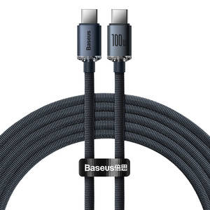 Baseus Crystal Shine cable USB-C to USB-C, 100W, 1.2m (black)