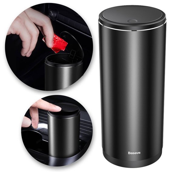 Baseus Gentleman Style Vehicle-mounted Trash Can Black