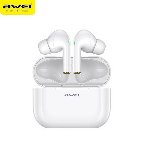 Bluetooth 5.0 TWS Headphones + AWEI Docking Station (T29) white