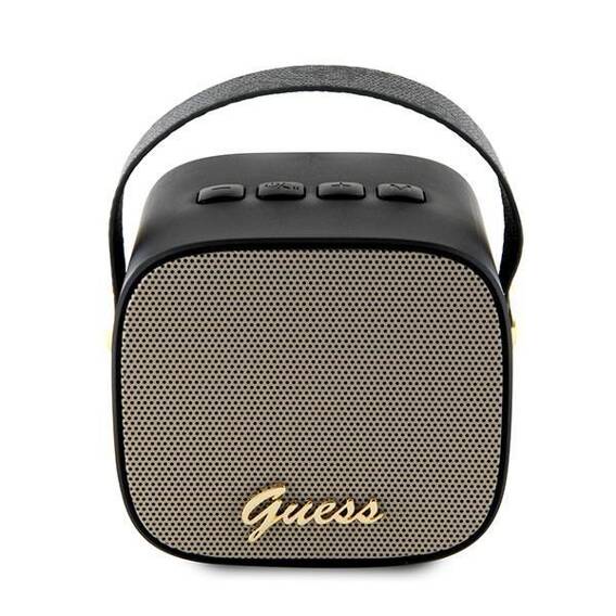 Bluetooth Speaker Mini Guess 4G Leather Script Logo with Strap (GUWSB2P4SMK) black