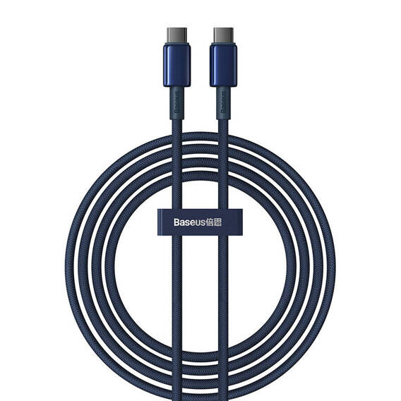 Cable 100W 5A 2m USB-C - USB-C Baseus Tungsten Glod blue