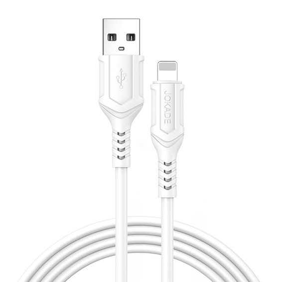 Cable 1m 3A (USB - iPhone Lightning) Charging and Data Transfer Jokade Zhizun (JA010) white