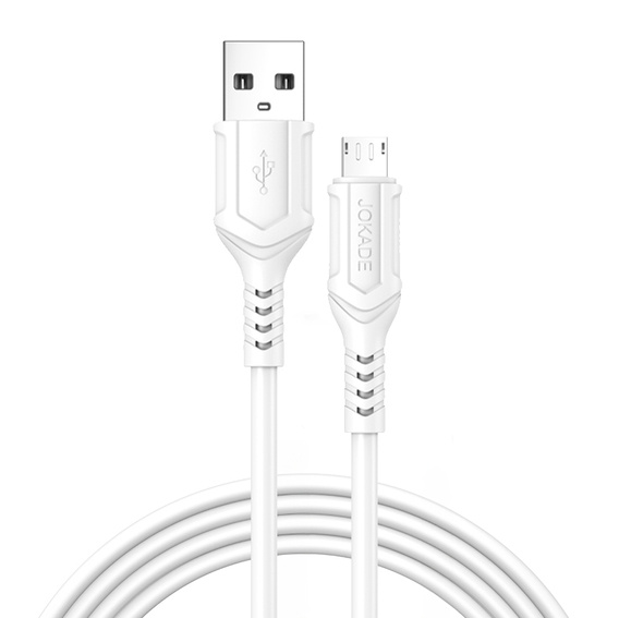 Cable 1m 3A (USB - microUSB) Charging and Data Transfer Jokade Zhizun (JA010) white