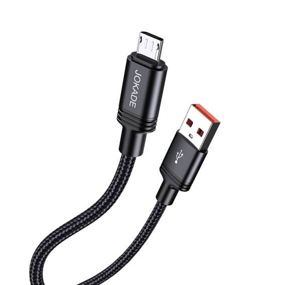 Cable 1m 5A (USB - microUSB) Smart Charging and Data Transfer Jokade Qianfan (JA034) black
