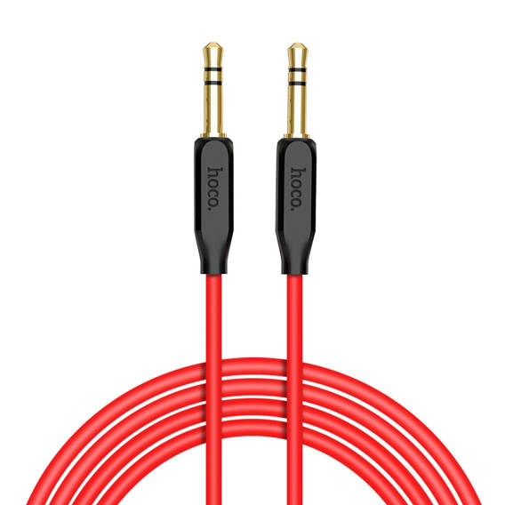 Cable 1m Audio AUX minijack 3.5mm - minijack 3.5mm HOCO UPA11 red
