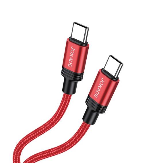 Cable 1m PD100W (USB-C - USB-C) Charging and Data Transfer Jokade Qianfan (JA034) red