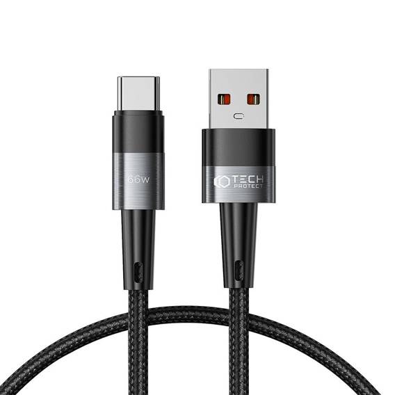 Cable 66W 6A 0,25m USB - USB-C Tech-Protect UltraBoost grey
