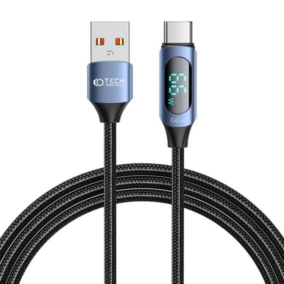 Cable 66W 6A 2m USB - USB-C Tech-Protect UltraBoost LED blue