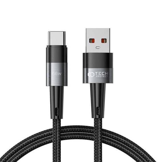 Cable 6A 66W 1m PD USB - USB-C Tech-Protect UltraBoost grey