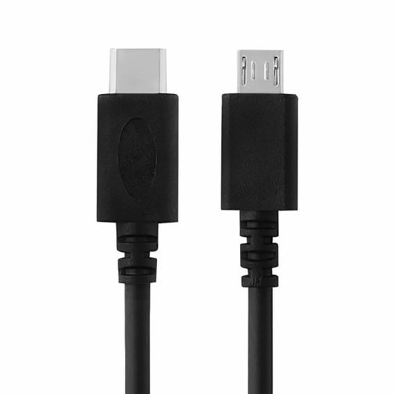 Cable USB TYP C/ MICRO Reverse 3A 1,5m black