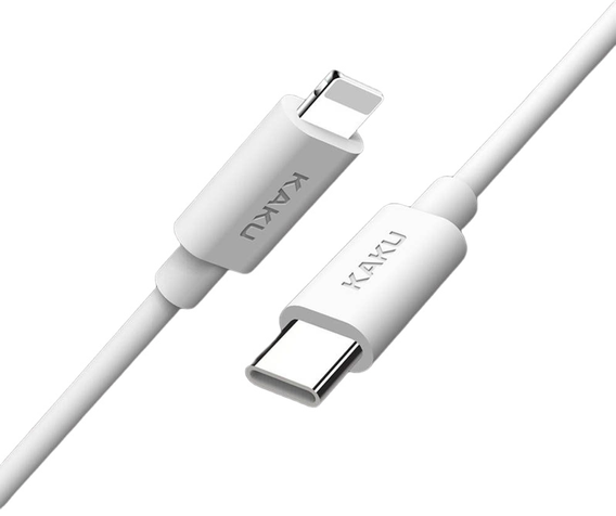 Cable USB Type C PD to Lightning 2.1A 1m KAKU Fast Charging Data Cable Chaosu (KSC-238) white
