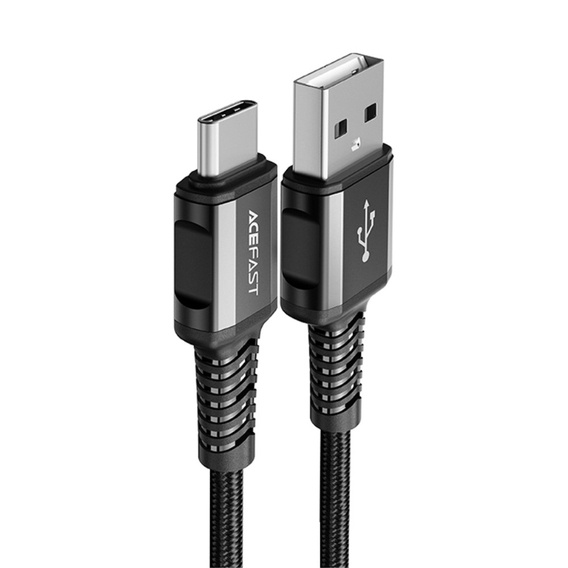 Cable USB - USB-C 3A 1.2m Fast Charge & Data Transfer Acefast Aluminum Alloy Charging Data Cable (C1-04) black