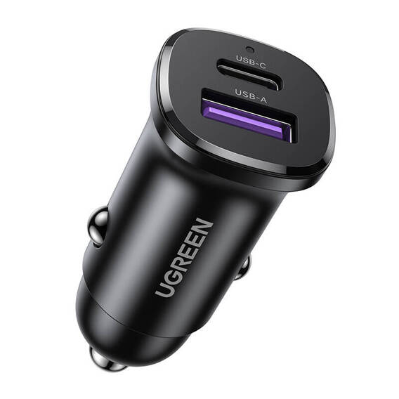 Car Charger 30W USB-C + USB UGREEN EC305 black