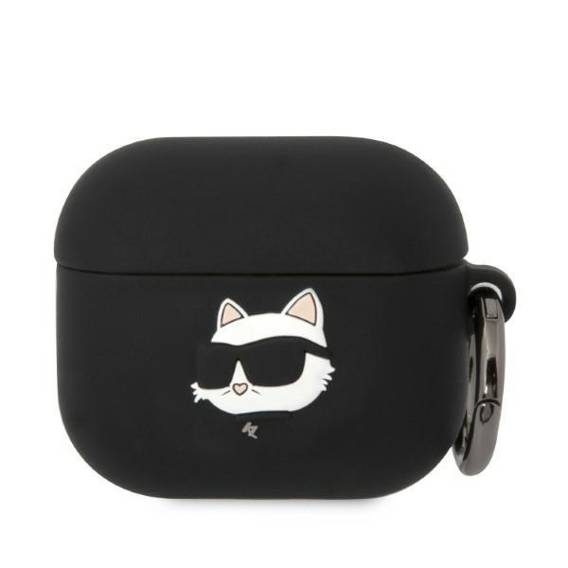 Case APPLE AIRPODS 3 Karl Lagerfeld Silicone Choupette Head 3D black