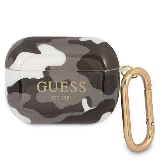 Case APPLE AIRPODS PRO Guess Camo Collection (GUAPUCAMG) black