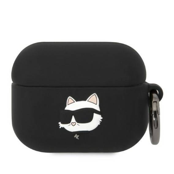 Case APPLE AIRPODS PRO Karl Lagerfeld Silicone Choupette Head 3D black