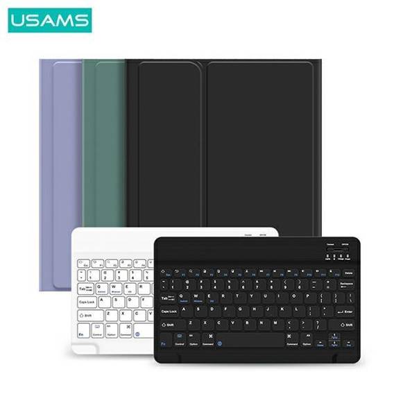 Case APPLE IPAD 10.2 (7gen / 8gen / 9gen) USAMS Winro Keyboard White keyboard (IP1027YR02) green