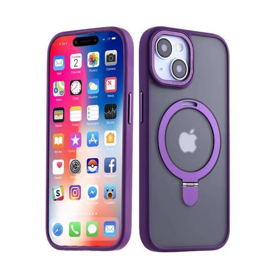 Case APPLE IPHONE 15 MX Kickstand MagSafe purple