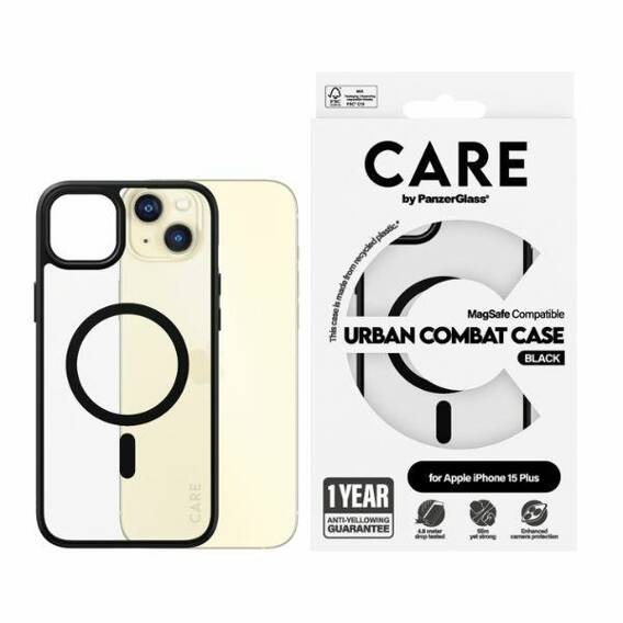 Case APPLE IPHONE 15 PLUS CARE by PanzerGlass Urban Combat Case (1427) black