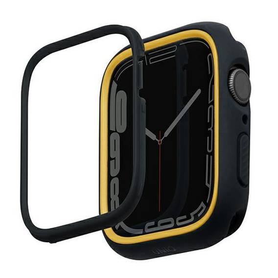 Case APPLE WATCH 4 / 5 / 6 / 7 / 8 / SE ( 44 / 45 MM) UNIQ Moduo mustard - black