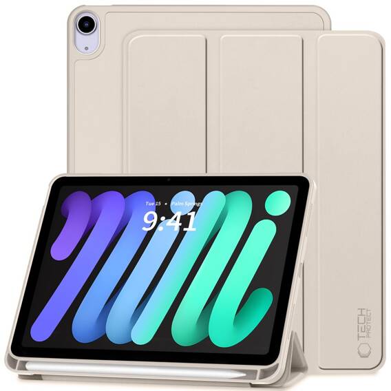 Case IPAD MINI 6 / 7 8.3 2021-2024 Tech-Protect SC Pen StarLight creamy