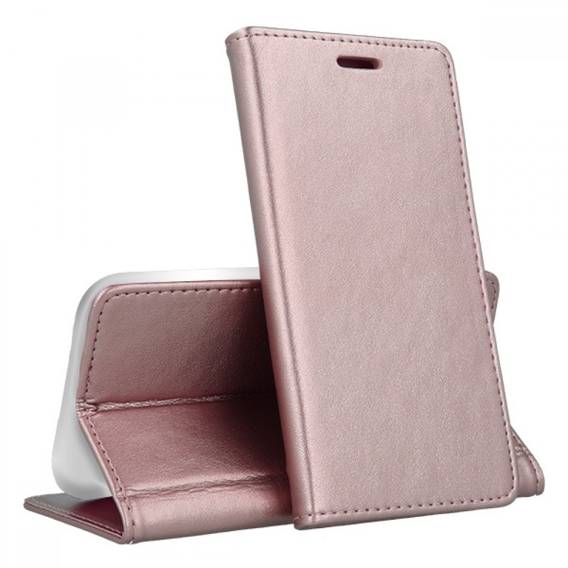 Case IPHONE 11 Wallet with a Flap Leatherette Holster Magnet Book light pink