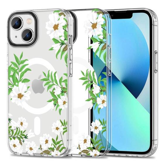Case IPHONE 12 / 12 PRO Tech-Protect MagMood MagSafe Spring Daisy transparent